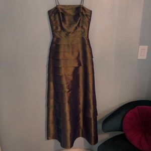 Green/brown layered gown- 90’s